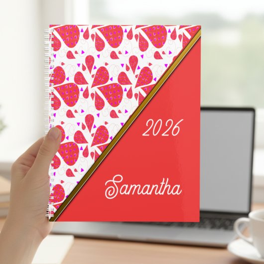 Orange Teardrop Leaf Pattern Planner