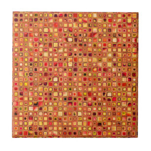 Orange 'Terracotta' Texturé Carreaux de mosaïque