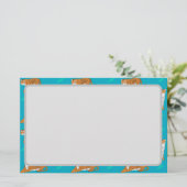 Orange Tigers Briefpapier (Staand voorkant)