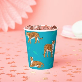 Orange Tigers Papieren Bekers