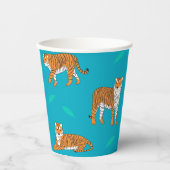 Orange Tigers Papieren Bekers (Voorkant)