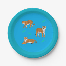 Orange Tigers Papieren Bordje