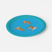 Orange Tigers Papieren Bordje (Gekanteld)