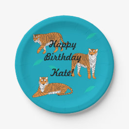 Orange Tigers Papieren Bordje