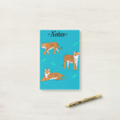 Orange Tigers Post-it® Notes (Op bureau)