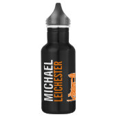 Orange train enfants nom complet bouteille de bois (Gauche)