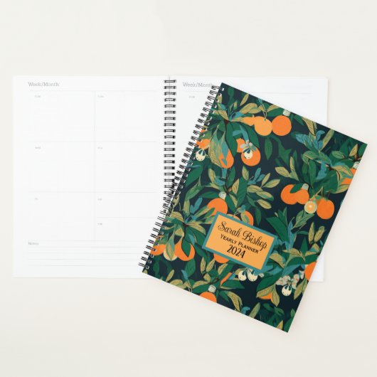 Orange Tree Custom Yan Planner Hardcover (Devant avec enveloppe)