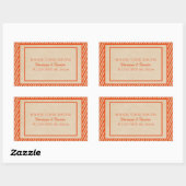 Orange Trendy Stripes Save the Date Stickers (Feuille)