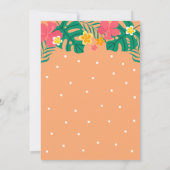 Orange tropical Luau Aloha Invitation Anniversaire (Dos)