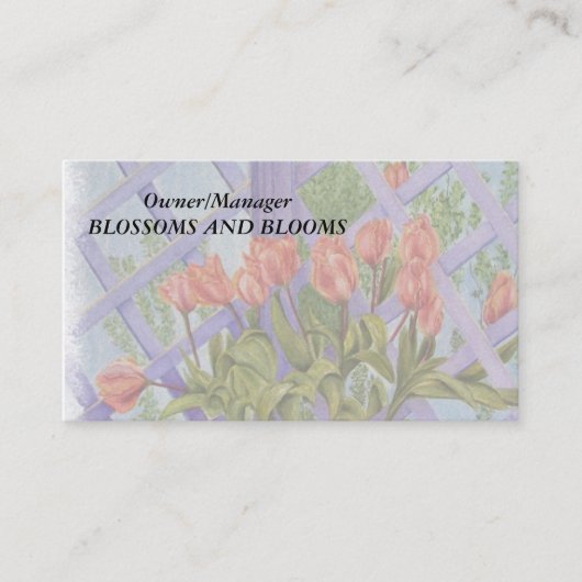 ORANGE TULIPS CARTES DE VISITE PERSONNALISABLES (Devant)