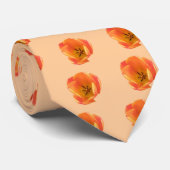 Orange Tulips Cravate florale (Roulé)