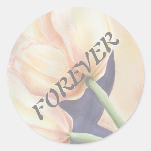 ORANGE TULIPS MARIAGE STICKERS (Devant)