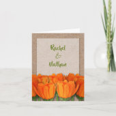 Orange Tulips sur Kraft Merci Notes (Devant)