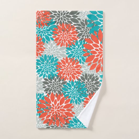 Orange Turquoise (Serviette à main)