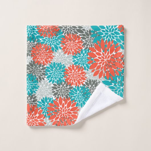 Orange Turquoise (Gant de toilette)