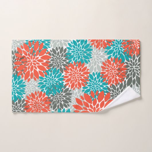 Orange Turquoise (Serviette à main)