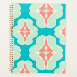 Orange turquoise moderne géométrique