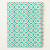Orange turquoise moderne géométrique (Dos)