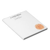 Orange une note de bloc-notes personnalisé (Incliné)