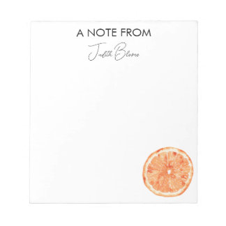 Orange une note de bloc-notes personnalisé