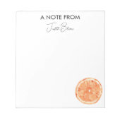 Orange une note du bloc-notes personnalisé (Devant)