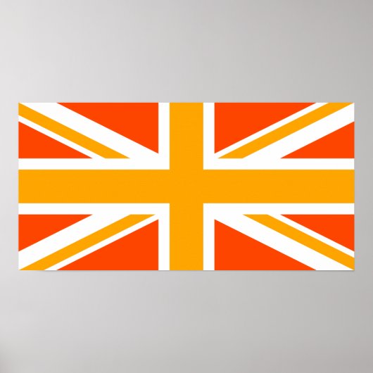 Orange Union Jack Poster (Voorkant)