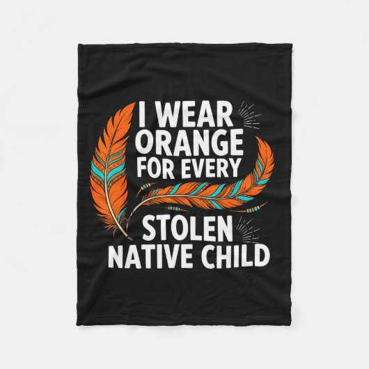 Orange Unity Day Every Child Native American Women Fleece Deken (Voorkant)