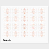 Orange v2 Fancy Ornamental Save the Date Stickers (Feuille)