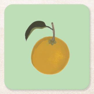 orange vierkante kartonnen onderzetter