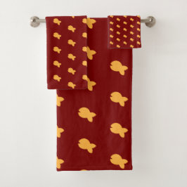  Orange Vis Herhaal Kinderen Baby Dk Rode Badhandd Bad Handdoek