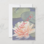 ORANGE WATER LILY CARTES RSVP PERSONNALISABLES (Dos)