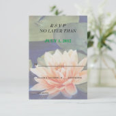 ORANGE WATER LILY CARTES RSVP PERSONNALISABLES (Debout devant)