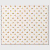 Orange Watercolor Pumpkin Fall Thanksgiving Cadeaupapier (Vlak)