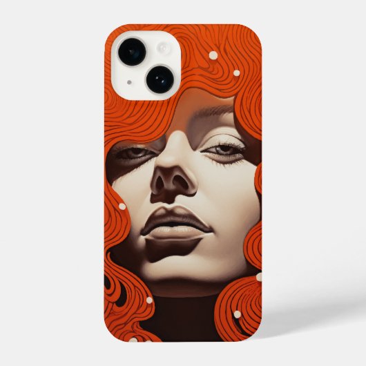 Orange Waves of Elegance Phone Case iPhone Hoesje (Achterkant)