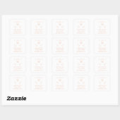 Orange Whimsical Flourish Save Date Stickers (Feuille)