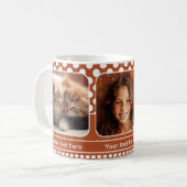 Orange White Pois Photo Mug (Devant gauche)