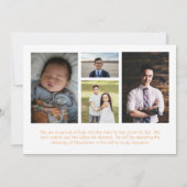 Orange White School Colours Faire-part de diplôme (Dos)