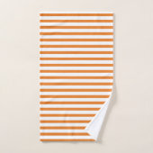 orange & white stripes (Serviette à main)