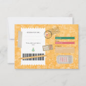 Orange Xmas Pattern Christmas Ticket Gift Voucher (Voorkant)