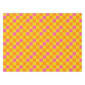 Orange Yellow Pink Checkered Pattern Design  Tafelkleed (Voorkant (Horizontaal))