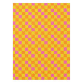 Orange Yellow Pink Checkered Pattern Design  Tafelkleed (Voorkant)