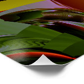 Orange Yellow Psychedelic Spiral Perfect Poster (Hoek)