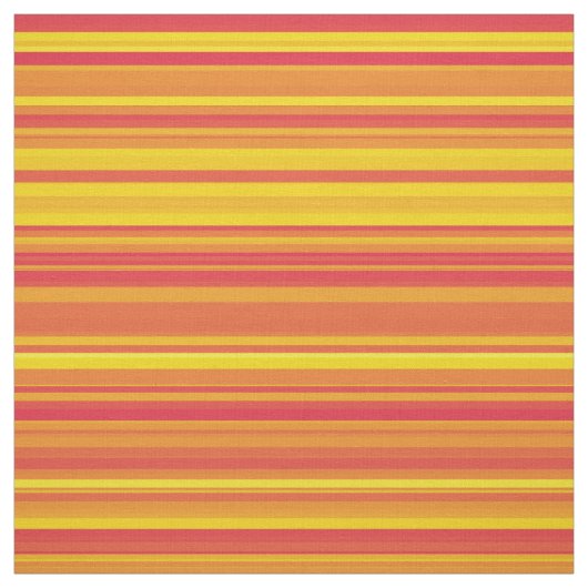 Orange Yellow Red Stripes Stof (Swatch)