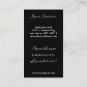 Orange Zebra Imprimer Motif animal Carte de visite (Dos)