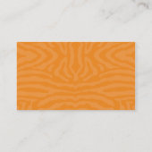 orange zèbre carte de visite tendance (Dos)