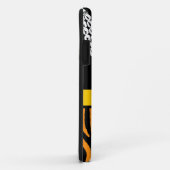 Orange zèbre rayures mariées perles iphone 5 coque (Dos/Droite)