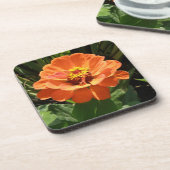 Orange Zinnia Cork Dessous de verre (Côté gauche)