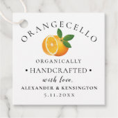 Orangecello fles bruiloft bedankjes labels (Voorkant)