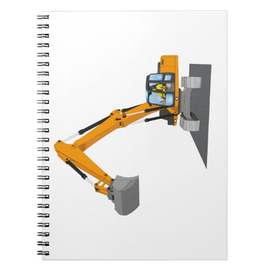 oranger Kettenbagger Notitieboek (Voorkant)