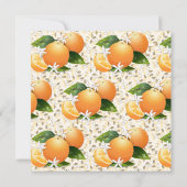 Oranges Agrumes Fruits Floral Cocktail Invitation (Dos)